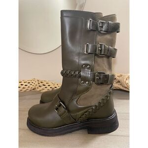 New  Free People Billie Buckle Boots Size 7